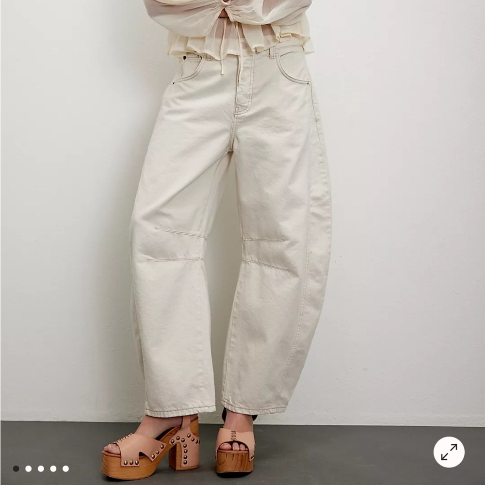 NWT We The Free Good Luck Mid-Rise Barrel Jeans